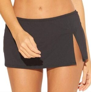 Bleu Rod Beattie Black Swim Skort with A-Line Silhouette, Size 8